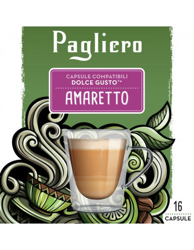 PAGLIERO  SOLUBLE AMARETTO DOSETTES DOLCE GUSTO COMPATIBLE X16
