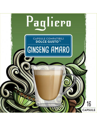 PAGLIERO  SOLUBLE GINSENG AMARO DOSETTES DOLCE GUSTO COMPATIBLE X16