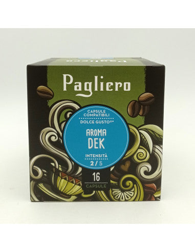 PAGLIERO CAFFE DECA CAFE DOSETTES DOLCE GUSTO COMPATIBLE X16 décaféiné