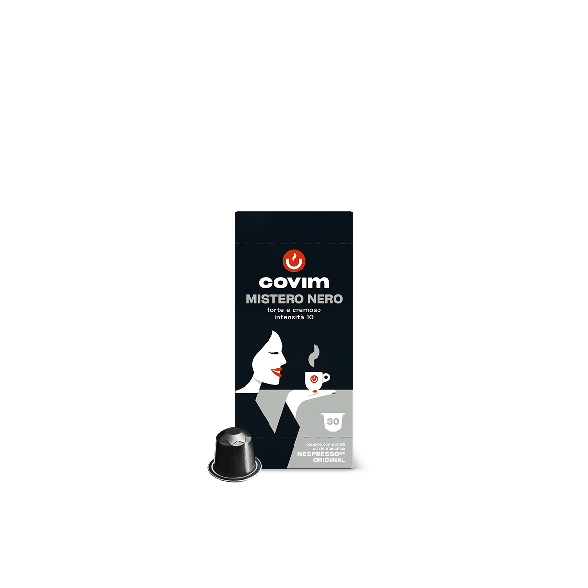 Capsule Covim Nero x 30 Compatible Nespresso - Café italien Intense Prémium