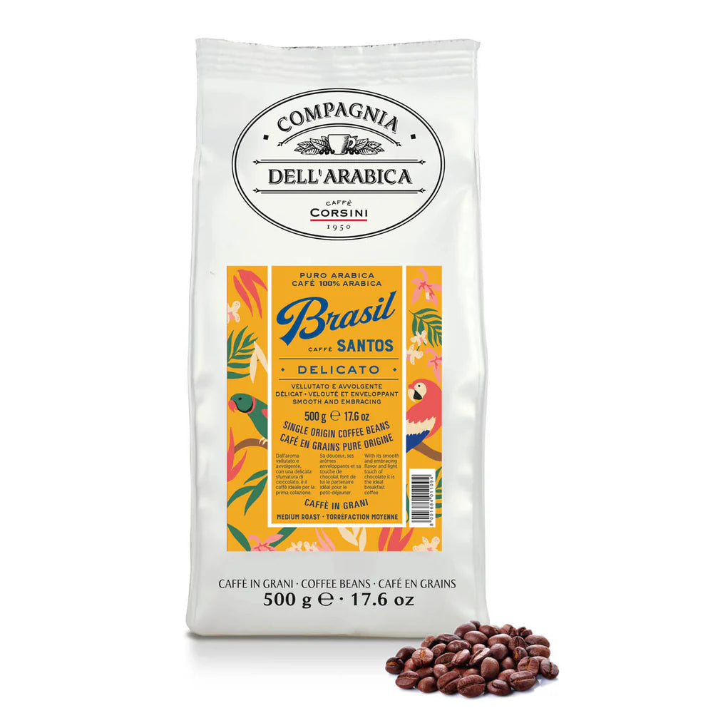 CORSINI BRAZIL BRESIL CAFE 100% ARABICA GRAIN 500G