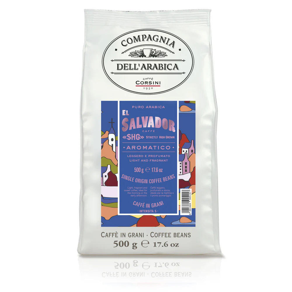 Café en Grain Corsini El Salvador 500 g - 100% Arabica - Café Italien prémium
