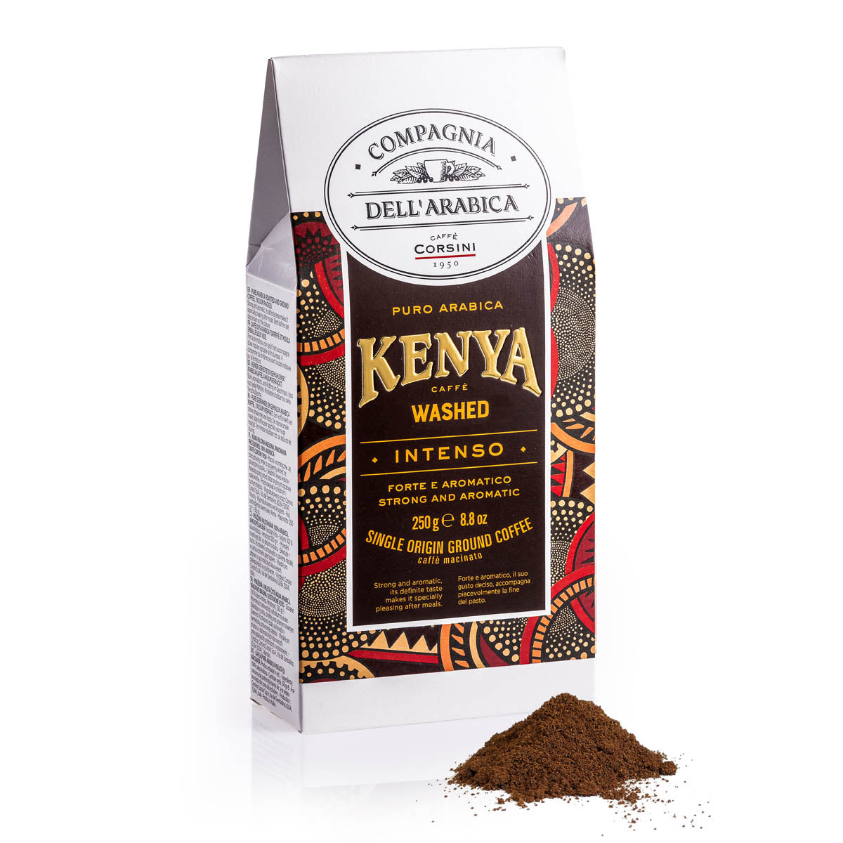 Café Moulu Corsini Kenya 250 g - 100% Arabica - Café Italien prémium