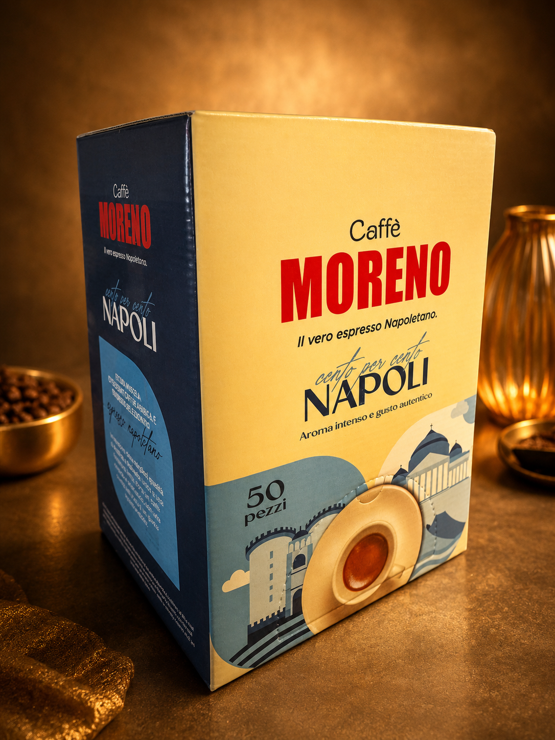 Capsule Moreno Modo Mio compatible Napoli x50 - Café Italien Prémium Puissant